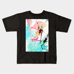 Abstract Pale Rose Soft Colors Design by Ginette Kids T-Shirt